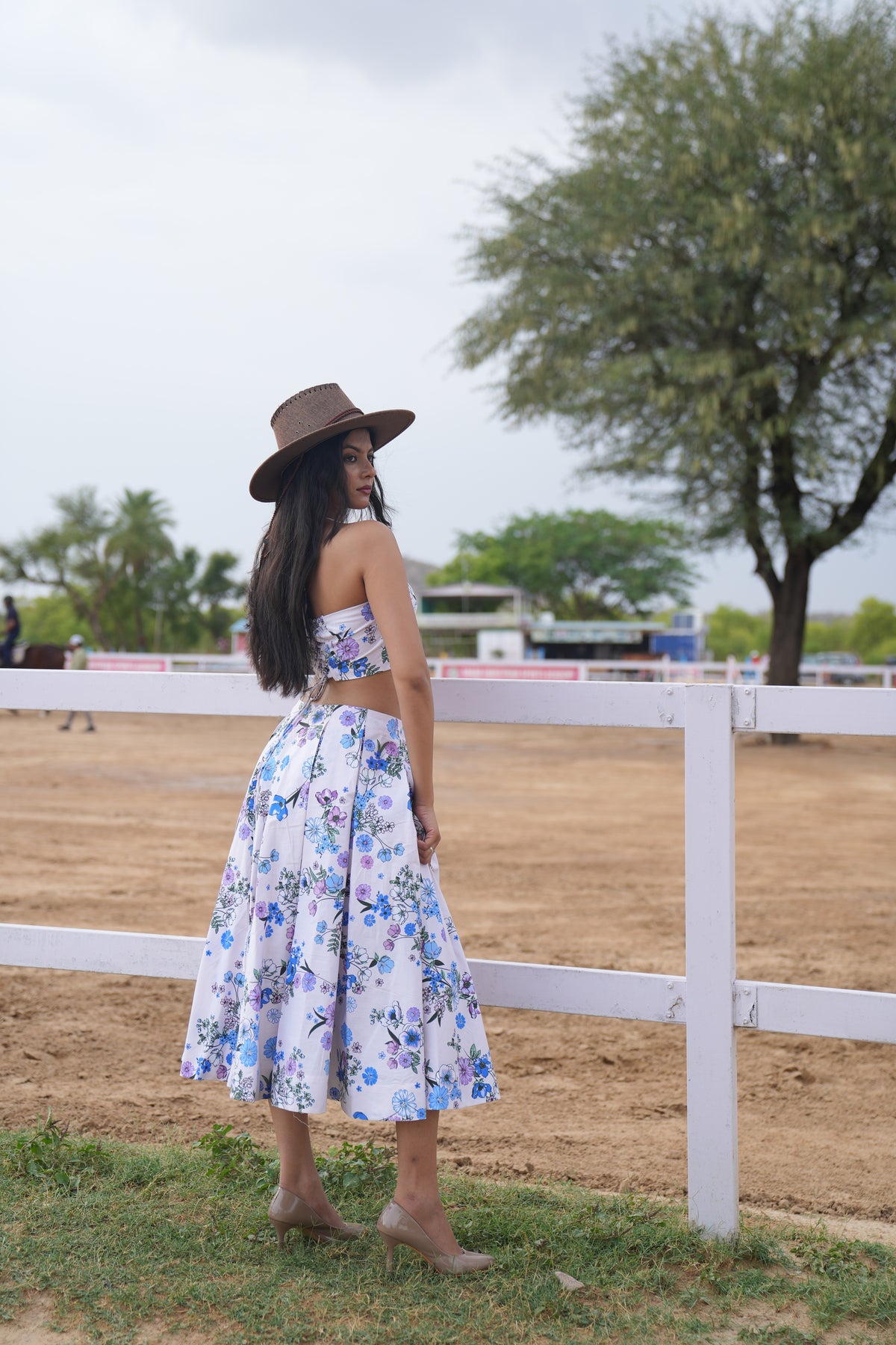 Posy White Floral Top & Skirt Co-Ord Set