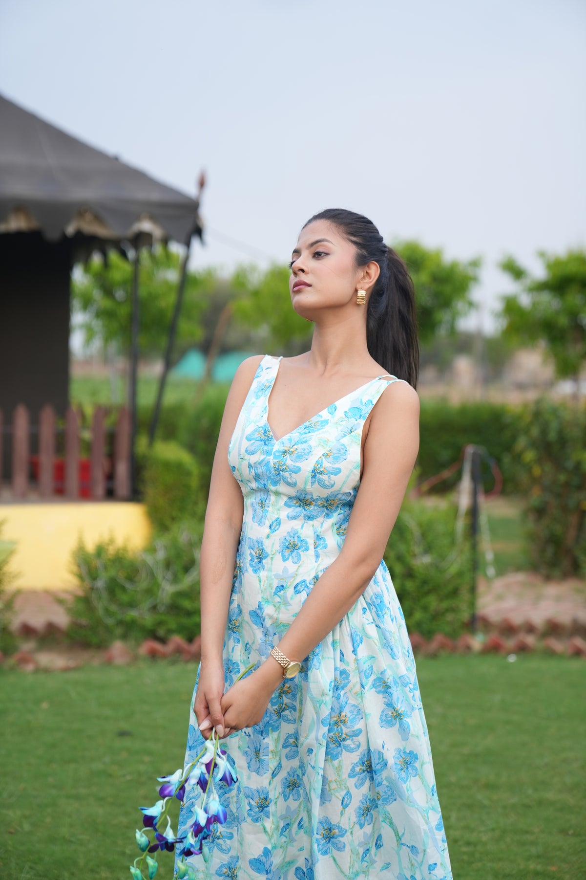 Floret Flared Midi Dress