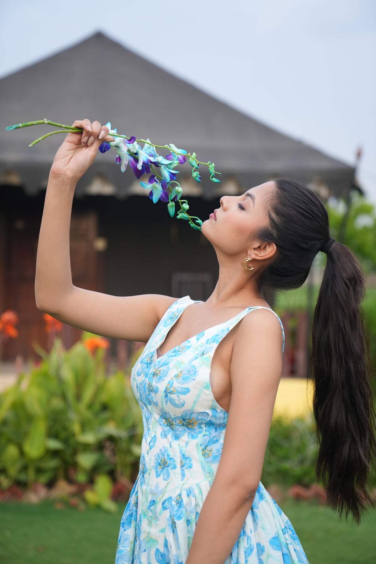 Floret Flared Midi Dress