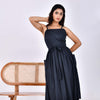 Sahara Dawn Black Belted Wrap Around Midi Dress