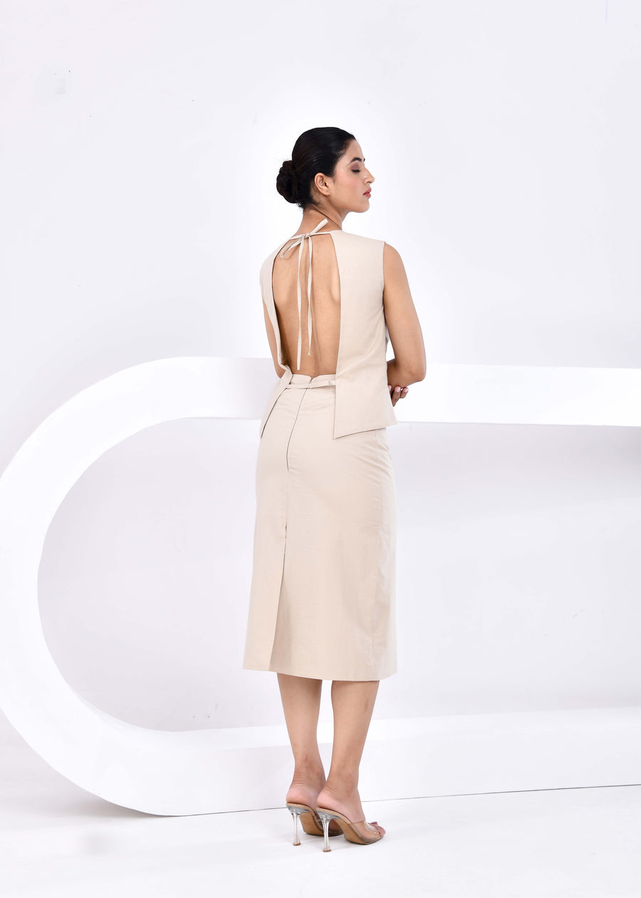 Solara Straight Cut Midi Skirt