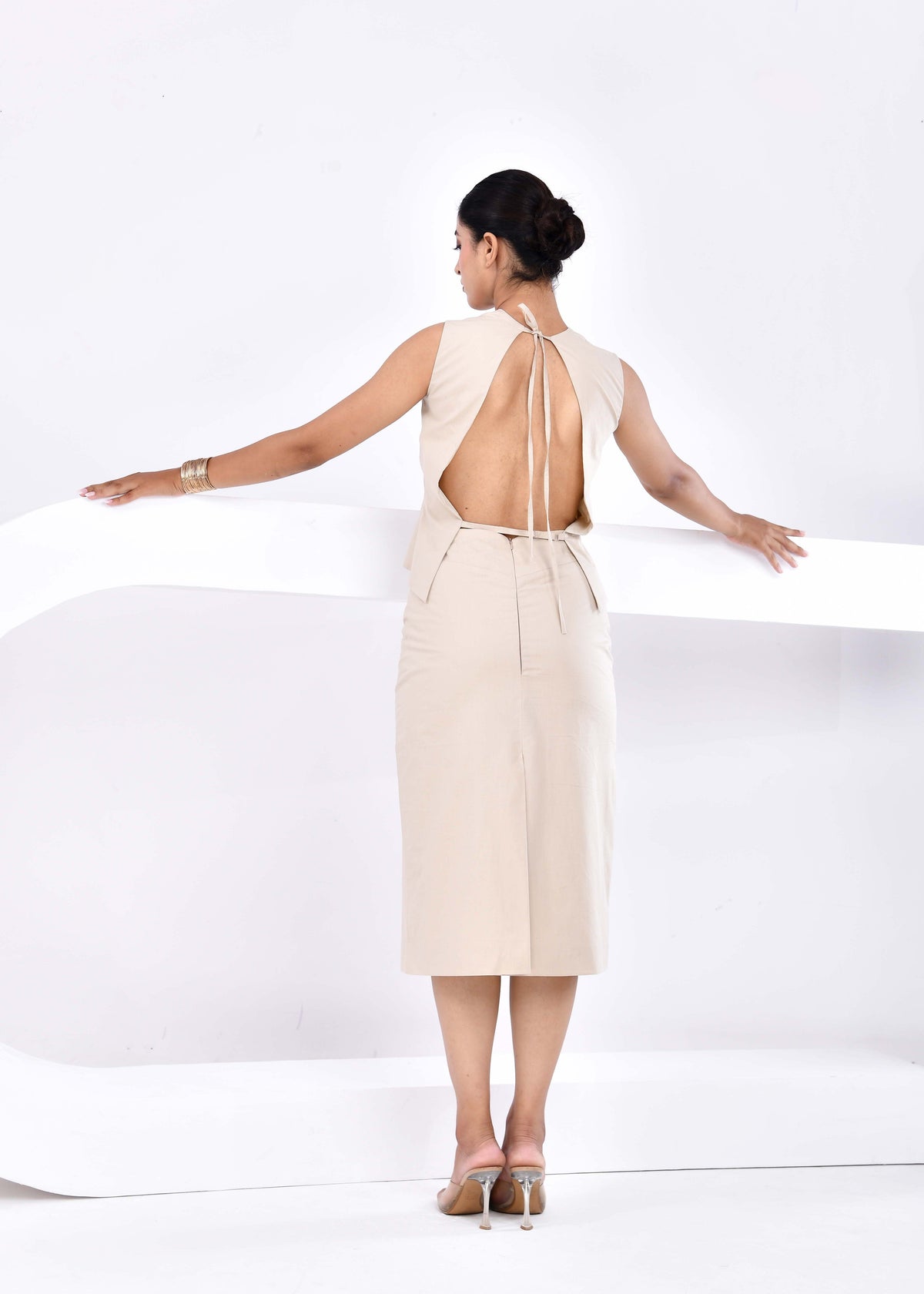 Solara Straight Cut Midi Skirt