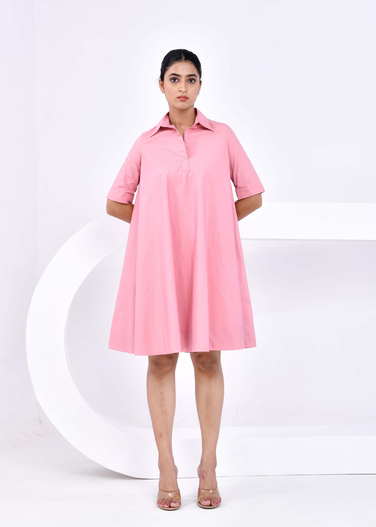Amber Glow Circular Tunic Dress