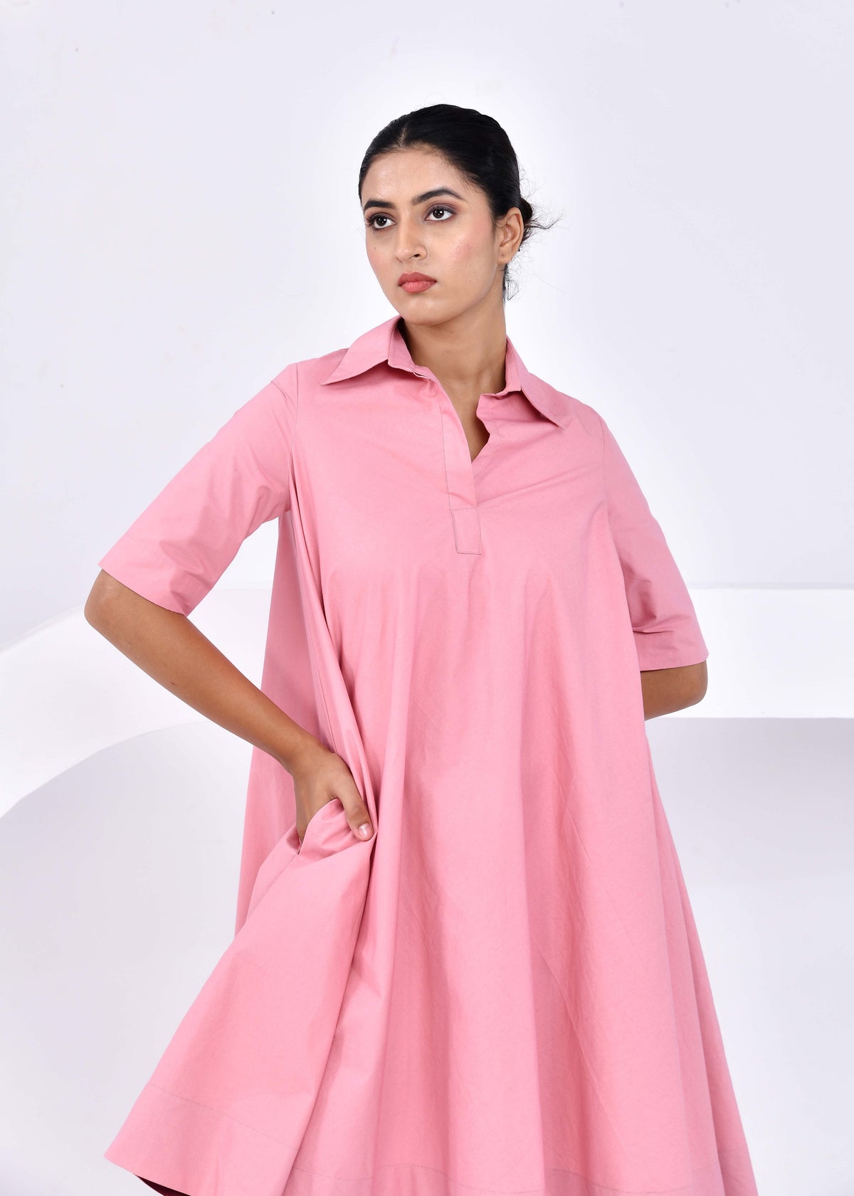 Amber Glow Circular Tunic Dress