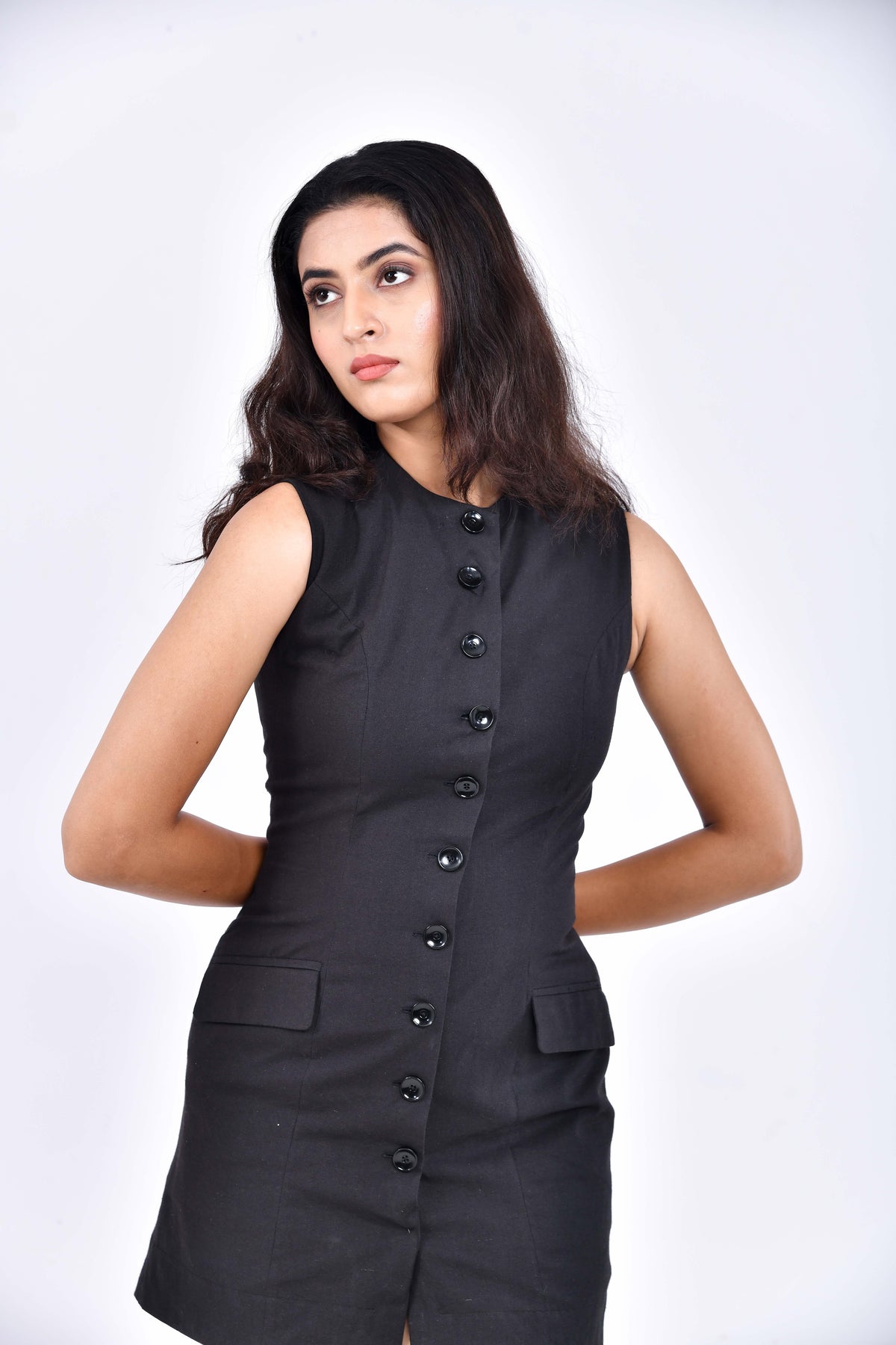 Noir Dune Formal Mini Dress
