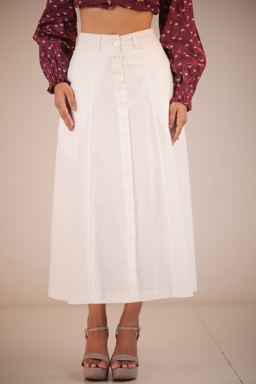 Skirt High Rise Waistband Skirt