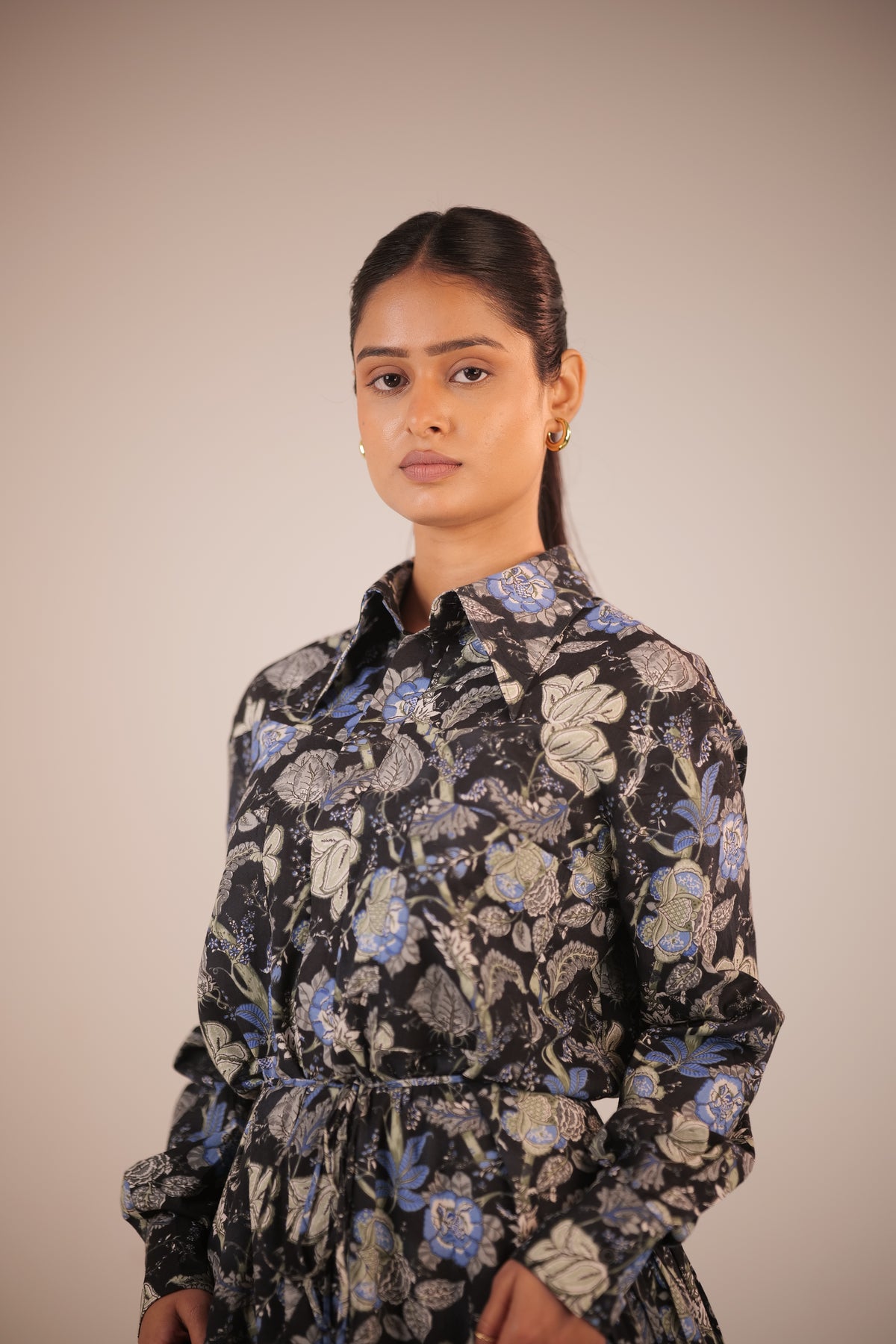 Florica Flared Dress With Collar