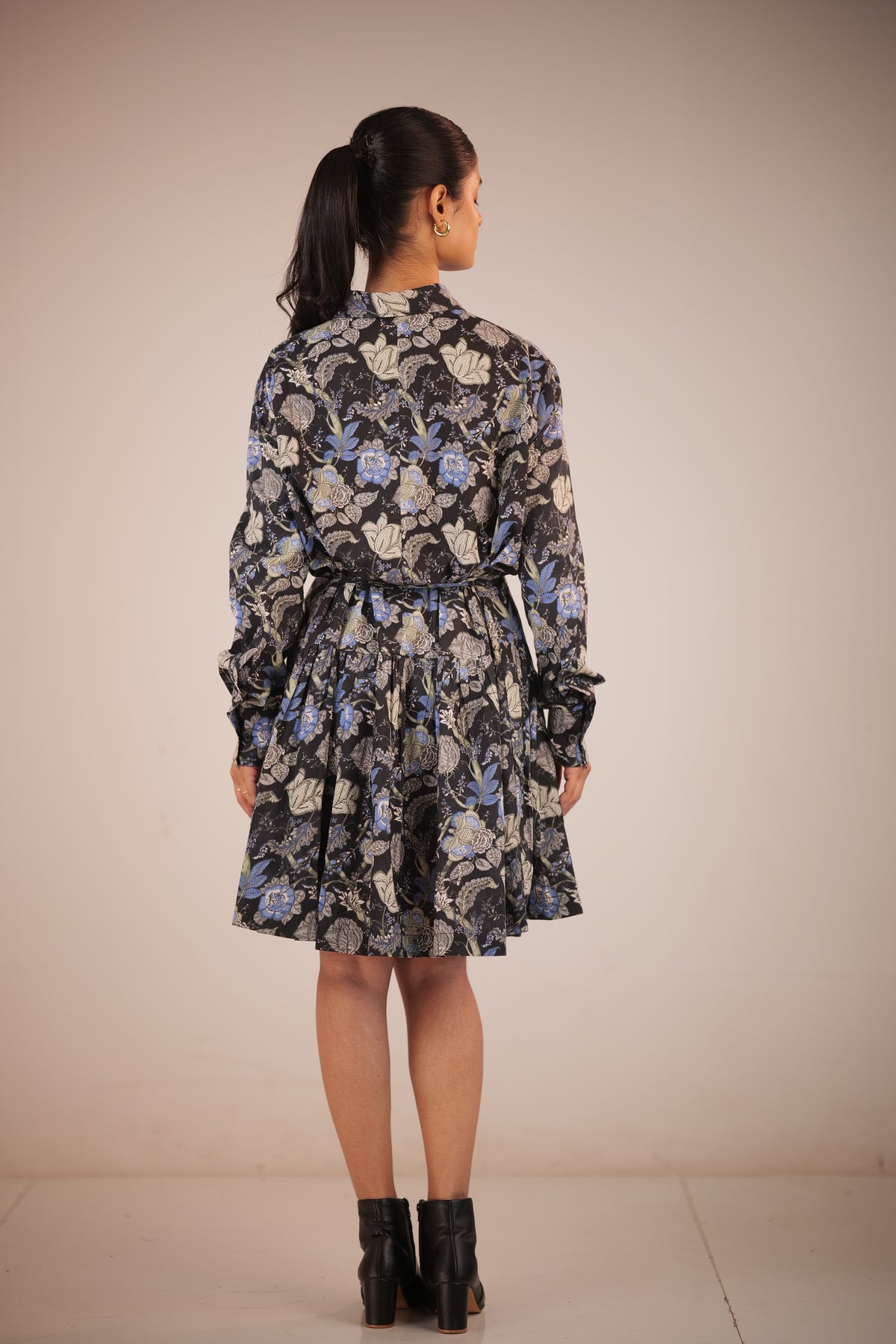 Florica Flared Dress With Collar