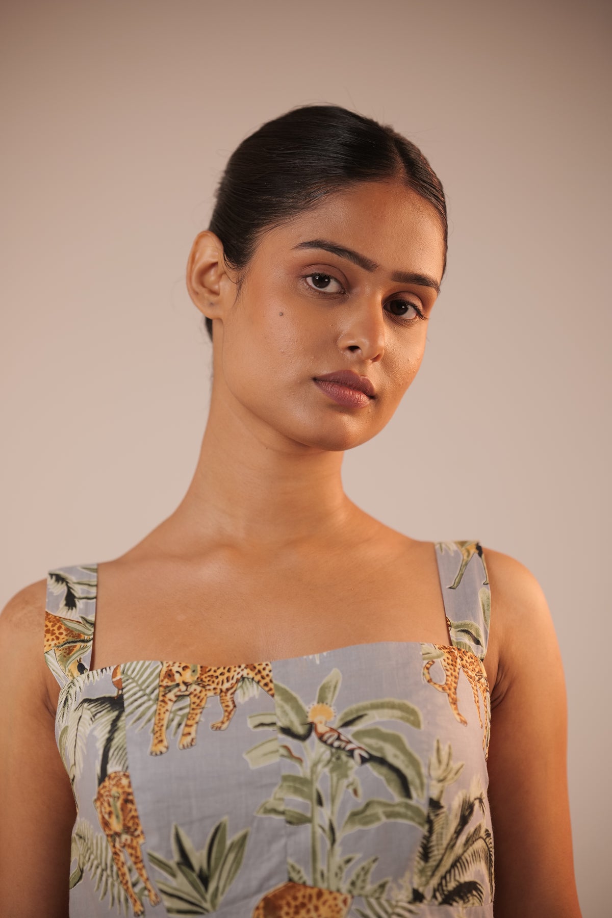 Ochre Square Neckline Low Back Dress