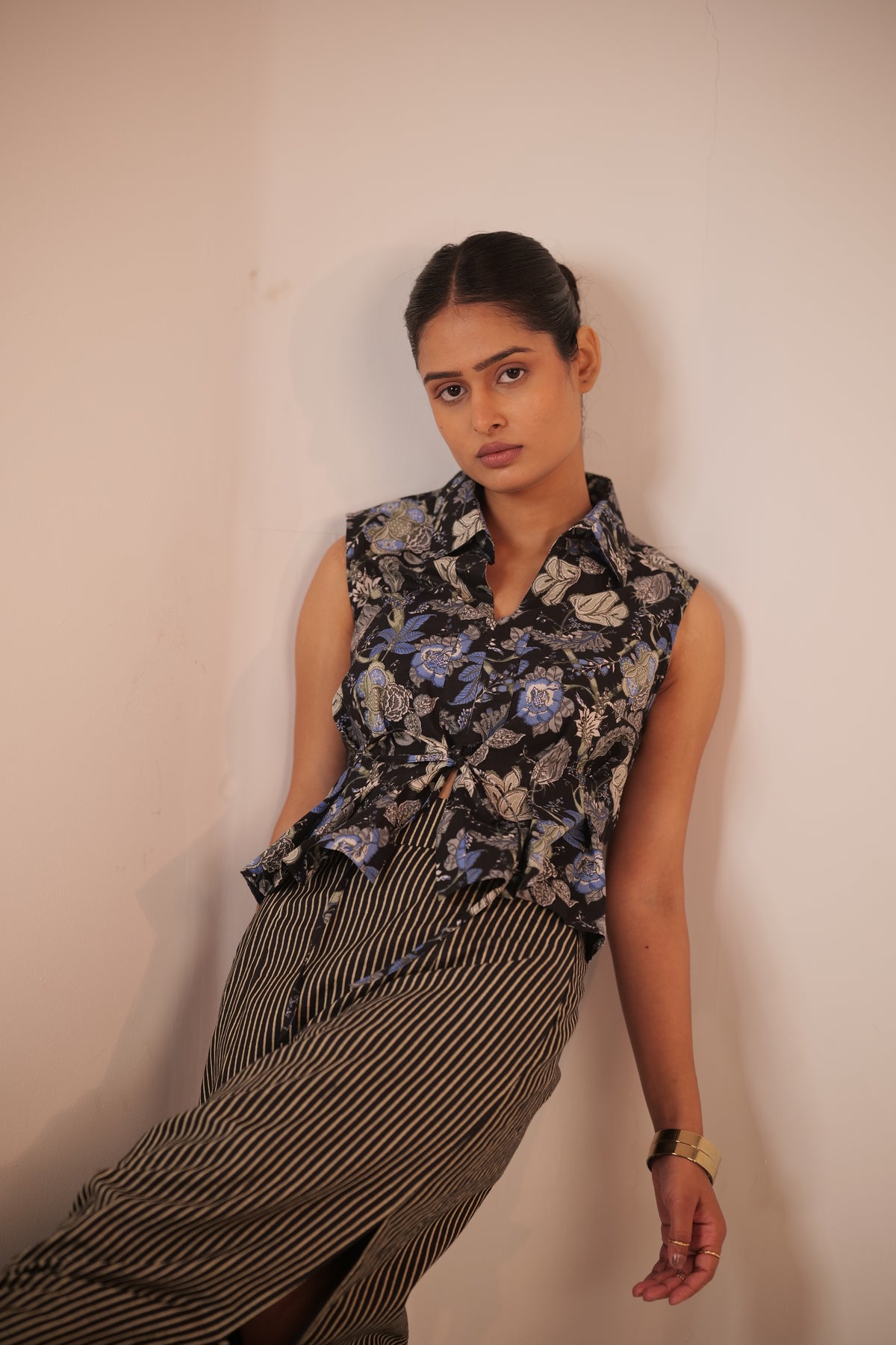 Kalahari Sleeveless Collared Top