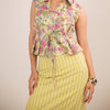 Citrine Sleeveless Collared Top