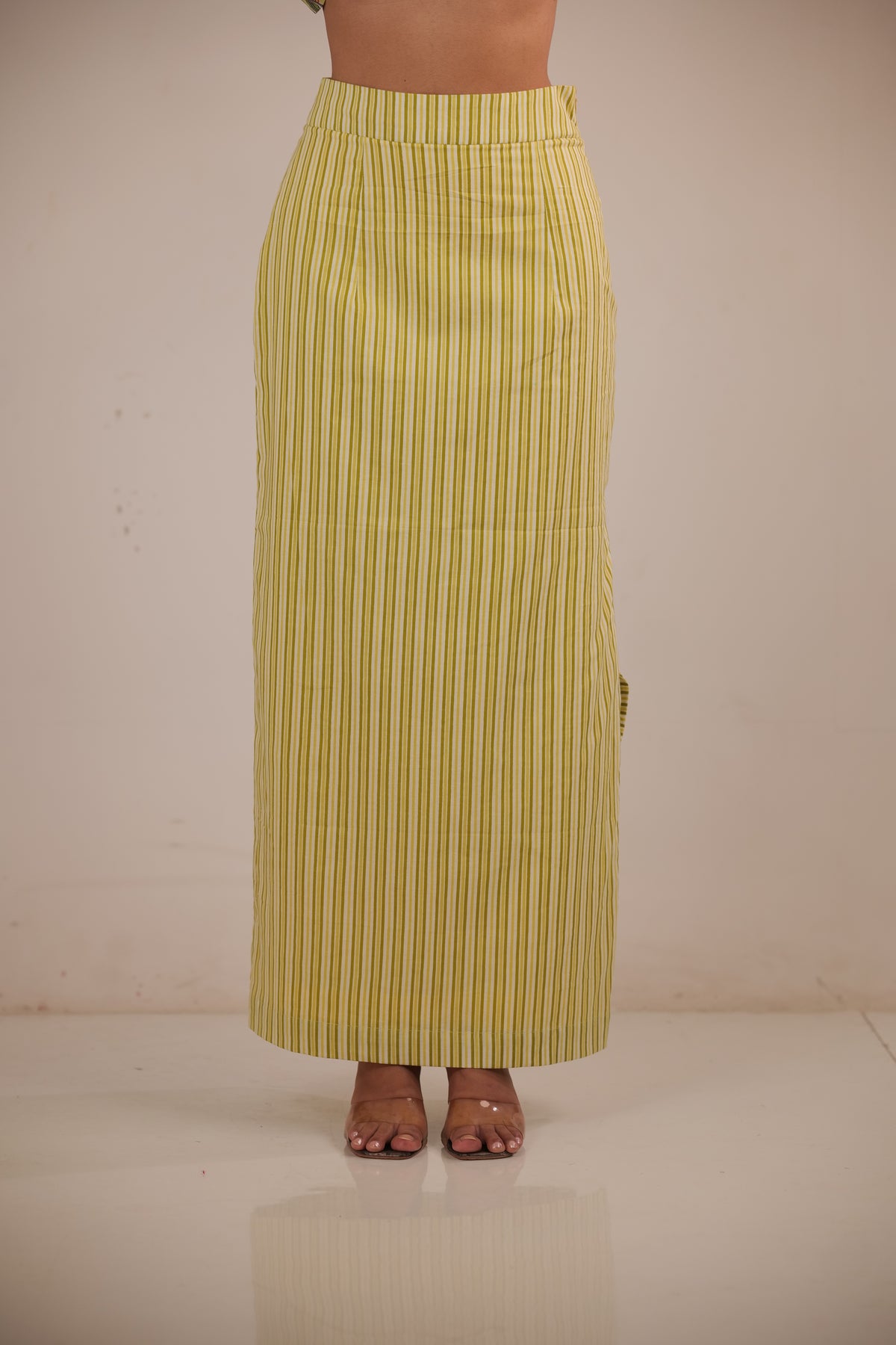 Citrine High Waist Side Slit Skirt