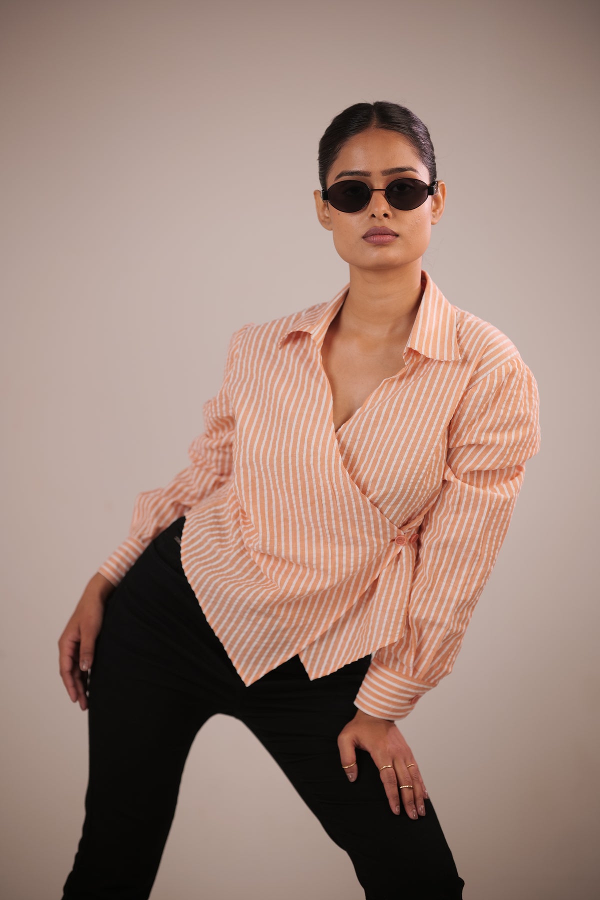 Solaris Wrap Top With Adjustable Side Tie