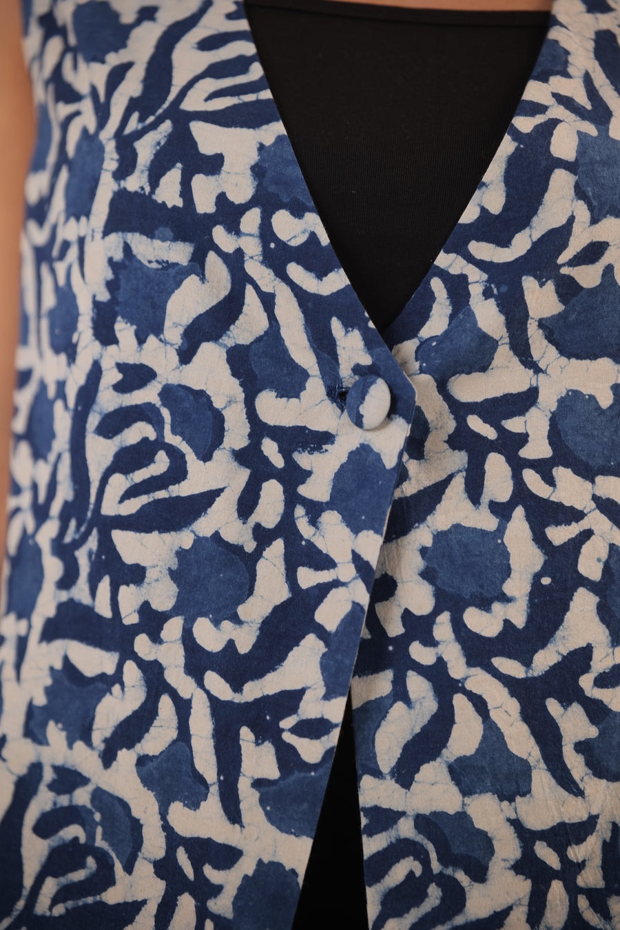 Bagru Edit Sleveless Overlay with Bagru Print